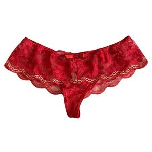 Victoria’s Secret red lace panties, M